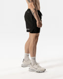 Heren 2 in 1 Shorts Zwart