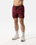 Men's 2 in 1 Shorts Burgundy