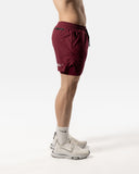 Men's 2 in 1 Shorts Burgundy