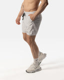 Heren 2 in 1 Shorts Wit