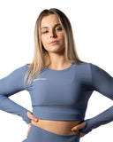 Ribbed V2 Long Sleeve Crop Blueberry