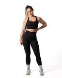 Ribbed V2 Sports Bra Black