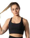 Ribbed V2 Sports Bra Black