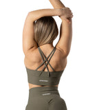 Ribbed V2 Sports Bra Sage