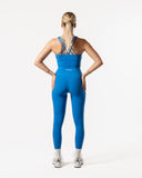 High Waist Crossover Legging - Bright Blue